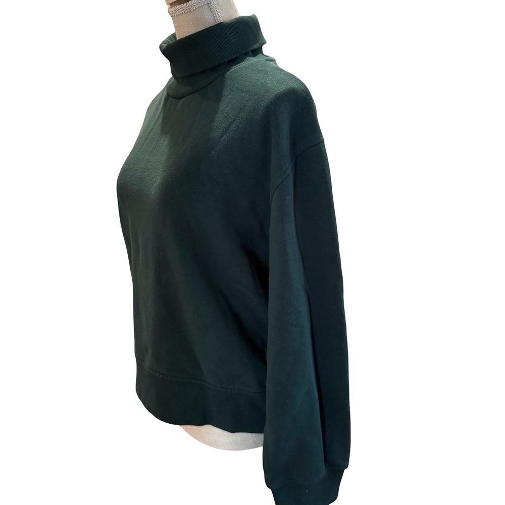 Zara Forest Green Turtleneck Sweatshirt - Picture 3 of 8